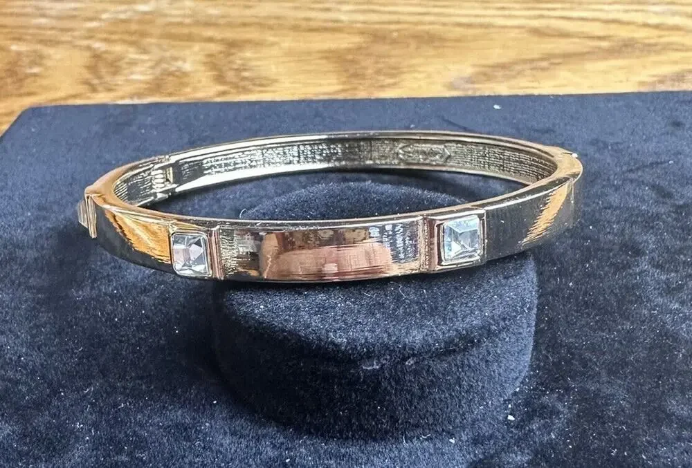 Sequin Nordstrom Colorful Thin Gold Tone Enamel Hinge Bangle $25 NWOT #176